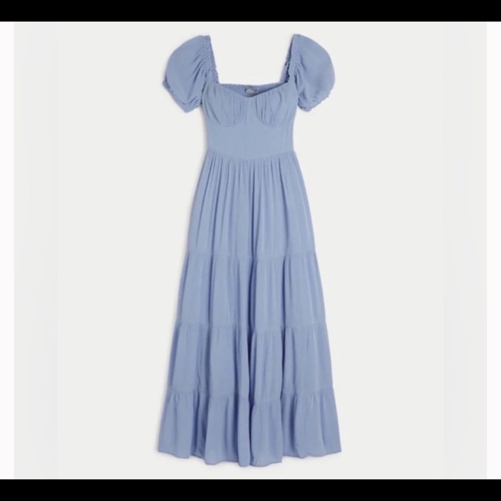 Hollister Light Blue Maxi Dress